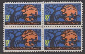 USA #1548 Sleepy Hollow Block of 4 MNH