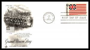 US 1345-1354 Flags Artcraft Set of Ten U/A FDC