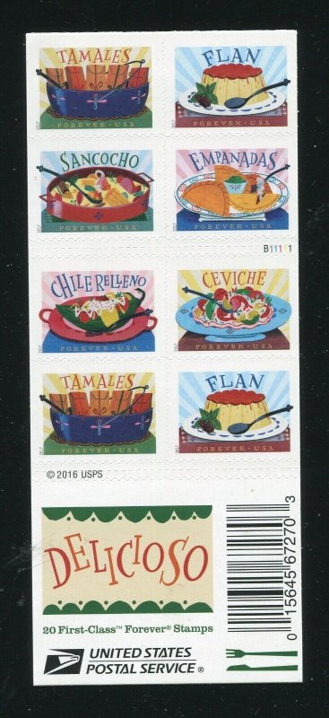 5192-5197 Delicioso Latin American Dishes Booklet of 20 Forever Stamps MNH 2017