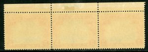 USA 1928 Airmail 5¢ Beacon Plate Number Strip Scott C11 Mint W608