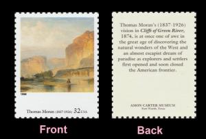 US 3236l American Art Cliffs of Green River Thomas Moran 32c single MNH 1998