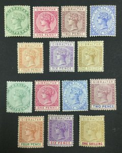 MOMEN: GIBRALTAR SG #8-14,39-45 MINT OG H/3NH £800+ LOT #62433