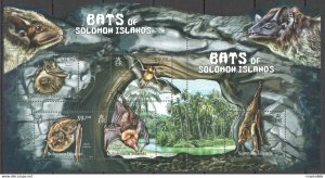 2012 Solomon Islands Bats Wild Animals Fauna #1511-1515 1Sh ** Ls003