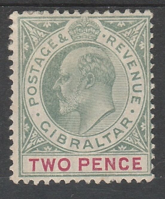 GIBRALTAR 1903 KEVII 2D WMK CROWN CA