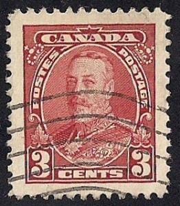 Canada #219 3cent King George 5, Stamp used EGRADED VF-XF 87