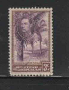 BRITISH HONDURAS #117 1938 3c KING GEORGE VI & COHONE PALM F-VF USED