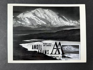 Ansel Adams 2024 FDC Maxicard Maximum Postcard Mount McKinley Wonder Lake Denali