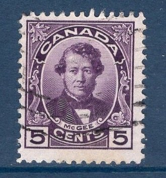 Canada   #146  used  1927  d`Arcy  5c