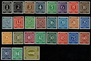 GERMANY ALLIED 1946-47 NUMERAL FULL SET MINT(NH)  SG899-925 Wmk.230 P.14 SUPERB