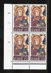 Ireland 325 MNH, Christmas (LL) Plate Block from 1972.