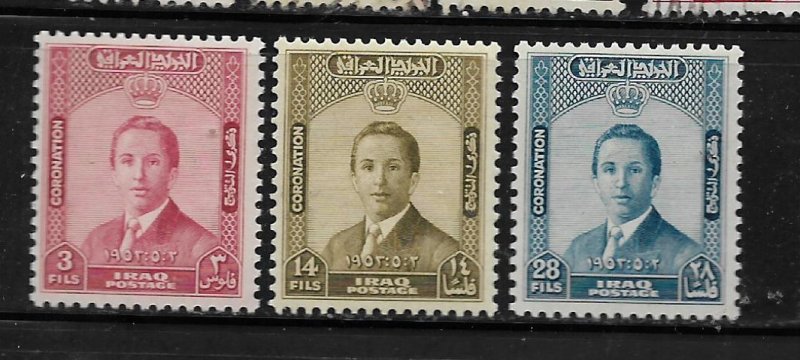 IRAQ, 139-141, MNH, KING FAISAL II