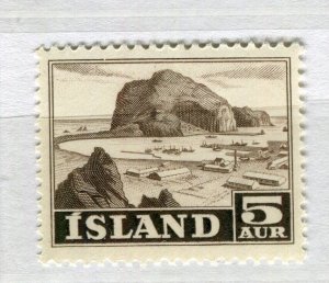 ICELAND; 1950 early Pictorial issue Mint hinged 5a. value