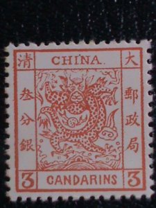 ​CHINA-1878-SC#2 REPRINT-OVER 100 YEARS IMPERIAL LARGE DRAGON MNH VERY FINE