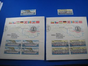 CZECHOSLOVAKIA 1982 SCOTT # 2424-2425 & 2424a & 2425a   USED