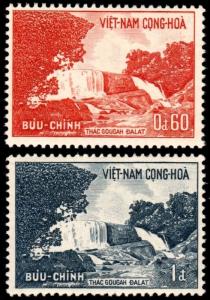 ✔️ SOUTH VIETNAM 1963 - CASCADE - MI#278/279 SC#201/202 ** MNH OG [VN278]