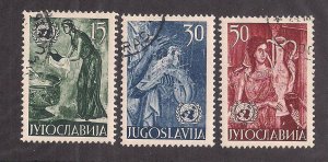 YUGOSLAVIA SC# 375-77  FVF/CTO 1953