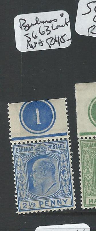 BAHAMAS (P2407B) KGV 2 1/2D SG63 CONTROL SINGLE  MNH