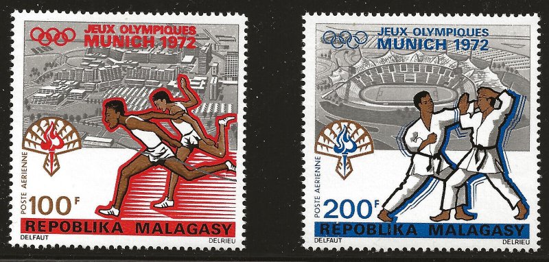 Malagasy Republic (Madagascar) Scott #C106-07, Singles 1972 Complete FVF MNH