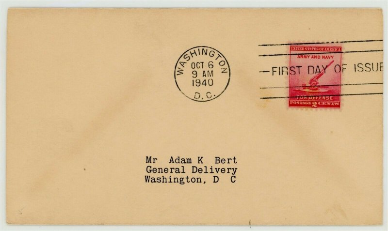 US Stamp #900 National Defense 2c - FDC - Washington DC - CV $7.50 