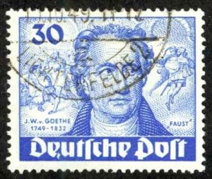 Germany Berlin Sc# 9N63 Used 1949 30pf ultra Johann Wolfgang von Goethe