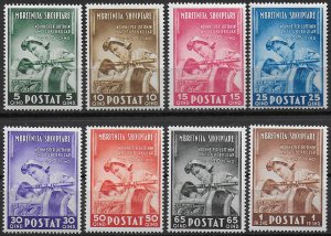 1943 Albania italiana Tubercolosi MNH Sass n. 38/45