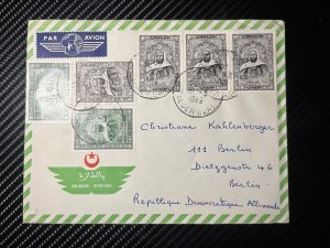 1969 Alger Algeria Airmail Cover to Berlin Germany DDR Dutch Democratic Republic