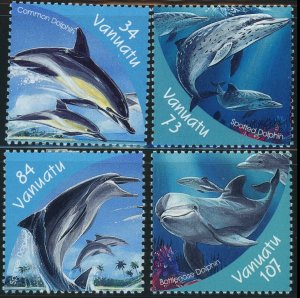 Vanuatu #772-775 Dolphins Marine Life Nature Postage Stamps 2000 Mint LH