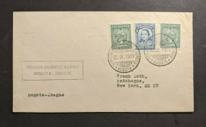 1929 Bogota Colombia First Flight Cover to New York City Only 175 Flown