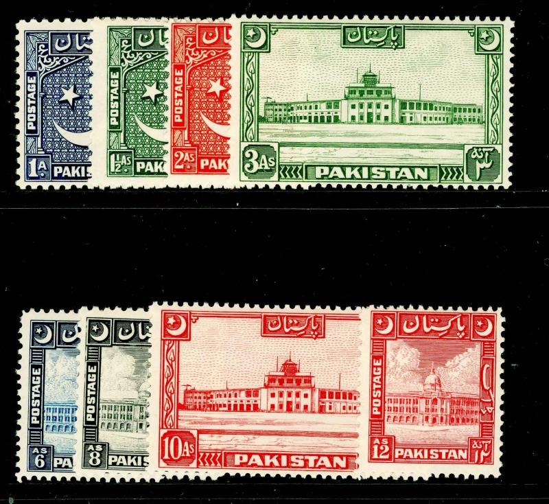 PAKISTAN SG44-51, COMPLETE SET, LH MINT. CAT £110.