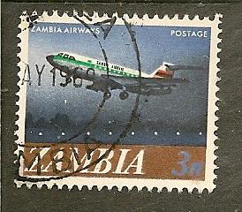 Zambia         Scott 41    Plane       Used