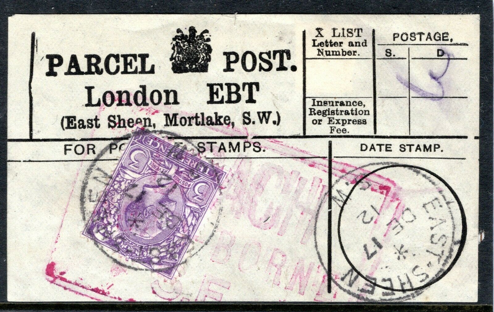 parcel post label