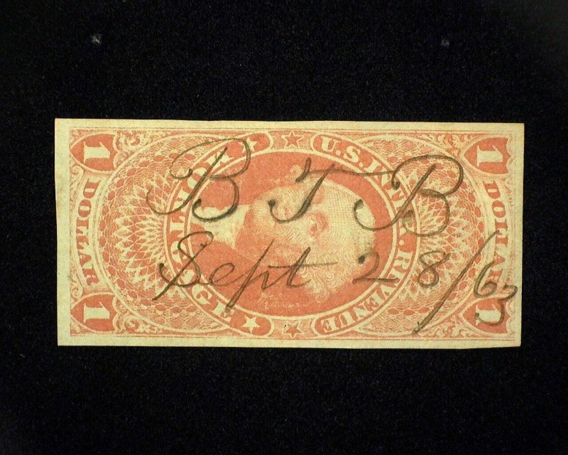 HS&C: Scott #R73a Used One dollar Revenue. Vf/Xf US Stamp