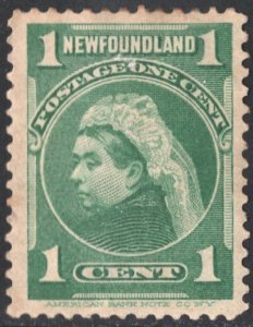 Newfoundland SC#80 1¢ Queen Victoria (1898) MH