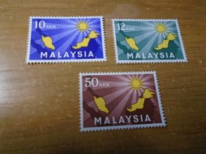 Malaysia  #  1-3  MNH