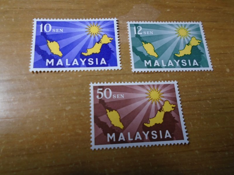 Malaysia  #  1-3  MNH