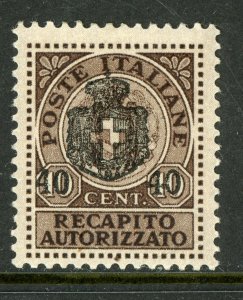 Italy 1943 Authorized Delivery 40¢/10¢ Scott #EY3 Mint F311