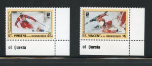 ST. VINCENT GRENADINES SCOTT #1878/80 LILLIHAMMERS SET & S/S MINT NH