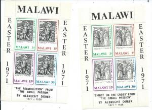 Malawi #171a-172a Easter 1978 Souvenir Sheets (MLH) CV $3.50