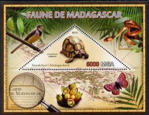 MADAGASCAR - 2013 - Angonko Tortoise - Perf Souv Sheet - MNH - Private Issue