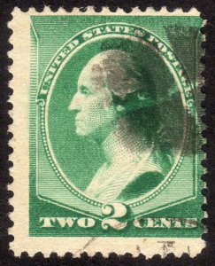 1887, US 2c, Washington, Used, Sc 213