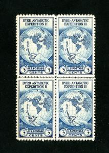 US Stamps # 753 XF Center Line Block 4