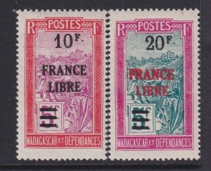 Madagascar (French), Scott 213-214 (Yvert 253/255), MHR