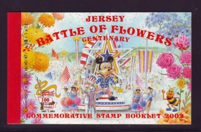 Jersey  Sc 1047a-1048a 2002 Battle of Flowers stamp booklet mint NH