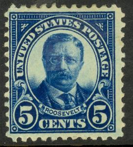 USA 1922-25 5c THEODORE ROOSEVELT  P.11 Sc 557 MHR