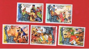 Niger #352-353 #C269-271   VF used  Bicentennial   Free S/H