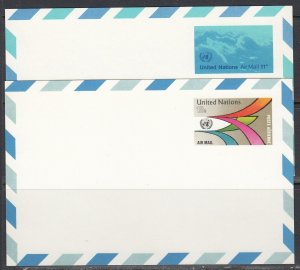 United Nations Scott UXC10 & 11 Postal Card -- 1975 Issues