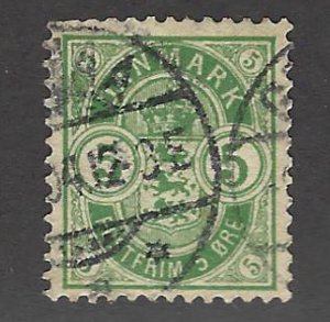 Denmark SC#35 Used VF SCV$100.00...Beautiful Denmark!