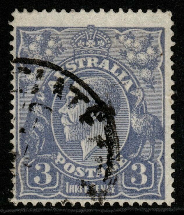 AUSTRALIA SG79 1924 3d DULL ULTRAMARINE USED