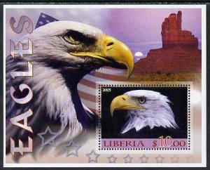 LIBERIA - 2005 - Eagles #3 - Perf Min Sheet - MNH - Private Issue