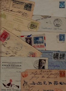 Netherlands Indie 10 covers/cards pre-1949 (7) mixed condition